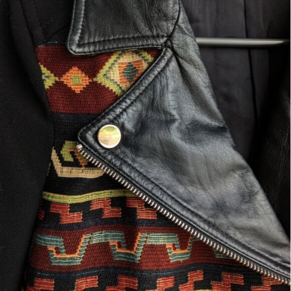 Zara Aztec Print Tapestry Moto Jacket - Picture 5 of 7